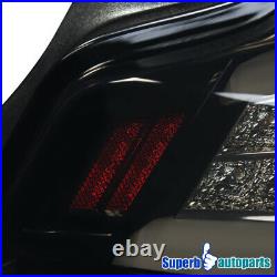 Fits 2011-2013 Scion tC Glossy Black LED Tail Lights Brake Lamps Dark Smoke