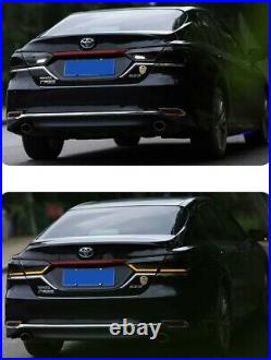 Fits 2018 2019 2020 2021 Toyota Camry Tail Lights Smoke LED 4pcs Rear Assembly