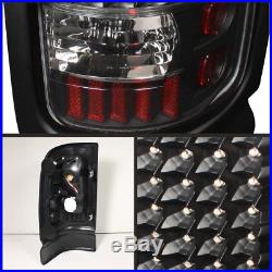 Fits 94-01 Dodge Ram Pickup Black LED Tail Lights Lamps Left+Right