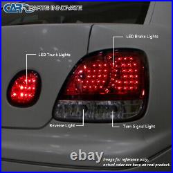 Fits 98-05 Lexus GS300 400 430 Rear Red Clear LED Tail Lights+Trunk Lamps 4PC