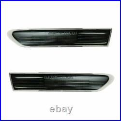 Fits Acura Tl 2004-2008 Led Front Side Marker Light Lamp Jdm Smoked Black Pair
