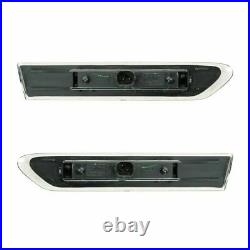 Fits Acura Tl 2004-2008 Led Front Side Marker Light Lamp Jdm Smoked Black Pair