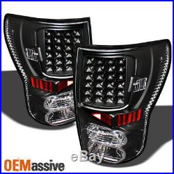 Fits Black 07-13 Toyota Tundra Full LED Tail Lights Lamps Left+Right Pair Sets