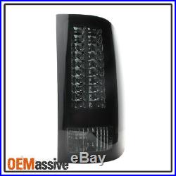 Fits Black Smoked 2007-2013 GMC Sierra 1500 2500HD 3500HD LED Tail Lights Set