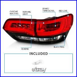 Fits For 2014-2019 Jeep Grand Cherokee Led Tail Lights Red Black Trim New