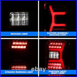 Flush Mount LED Tail Lights For 2019-2023 Jeep Gladiator JT Red Sequential Lamps