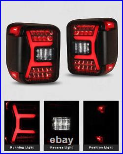 Flush Mount LED Tail Lights for 2019 2020 2021 2022 Jeep Gladiator JT Red Clear