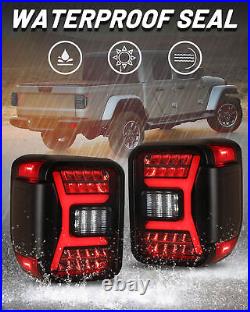 Flush Mount LED Tail Lights for 2019 2020 2021 2022 Jeep Gladiator JT Red Clear