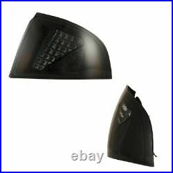 For 00-03 Nissan Sentra LED Tail Lights Black Housing Smoke Lens PAIR Set LAMPS