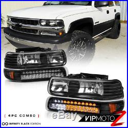 For 00-06 Chevy Tahoe/Suburban 5.3L SMD Bumper+Headlights LED Bulbs Tail Light
