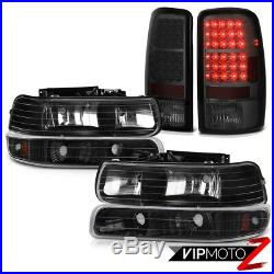 For 00-06 Chevy Tahoe/Suburban LT Headlights Bumper Smoked LED Tail Lights Lamp