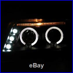 For 01-05 VW Passat 4Dr Black Halo LED Projector Headlight+Tail Lamps 4pc