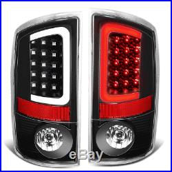 For 02-06 Dodge Ram 1500-3500 Black Lens Housing Red 3d Led Brake Tail Lights