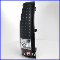 For 03-06 Chevy Silverado 05-06 GMC Sierra LED Blk Tail Lights Lamp Pair