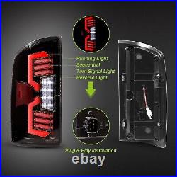 For 03-06 Dodge Ram 1500 2500 3500 LED Tail Lights Sequential Clear Signal Lamps
