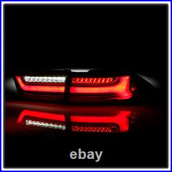 For 04-08 Acura TSX FULL LED Red Lens Clear OLED Neon Tube Tail Light Brake Lamp