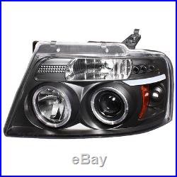 For 04-08 F150 Blk Pro Headlights + LED Tail Lights Signal + LED 3rd Brake Lamp