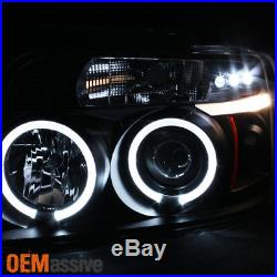 For 04-08 Ford F150 Black Halo Projector LED Headlights + Full LED Tail Lights