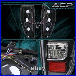 For 04-12 Chevy Colorado LED Tube Black Tail Lights Clear Signal Lamps Assembly
