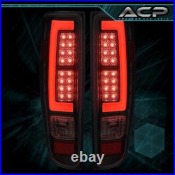 For 04-12 Chevy Colorado LED Tube Black Tail Lights Clear Signal Lamps Assembly