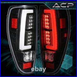 For 04-12 Chevy Colorado LED Tube Black Tail Lights Clear Signal Lamps Assembly