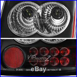 For 05-07 Chrysler SRT8 300C LED Black Tail Light Brake Signal Lamp Pair LH RH