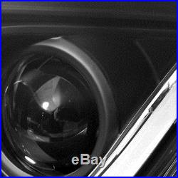 For 05-08 A6 (C6) Black Optic-Tube DRL Pro Headlights + Smoke V2 LED Tail Lights