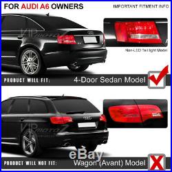 For 05-08 Audi A6 C6 A6L S6 Smoke Rear Brake LED Tail Light NEWEST FIBER OPTIC