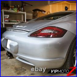 For 05-08 Porsche 987 Boxster Cayman S FiBeR OpTiC Red Smoke LED Tail Lights