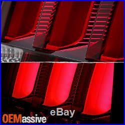 For 05-09 Ford Mustang LED Red Tube Black Tail Lights withSequential Signal Pair