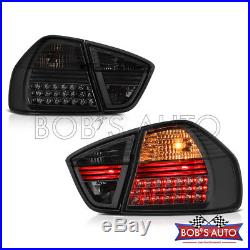 For 06-08 BMW E90 323 325 328 330 335 Smoke Tinted High Power LED Tail Lights