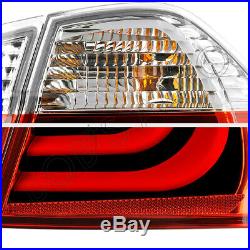 For 06-08 BMW E90 330 335 325 328 Error Free Red Clear LED Tail Lights Brake 4PC