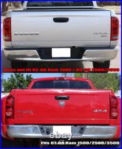 For 07-08 Dodge Ram Alpha Black Clear Lens Luxx Sequential LED Tail Lights Lamps