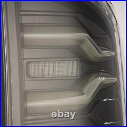 For 07-08 Dodge Ram Alpha Black Clear Lens Luxx Sequential LED Tail Lights Lamps