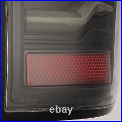 For 07-08 Dodge Ram Alpha Black Clear Lens Luxx Sequential LED Tail Lights Lamps