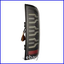 For 07-08 Dodge Ram Alpha Black Clear Lens Luxx Sequential LED Tail Lights Lamps