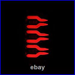 For 07-08 Dodge Ram Alpha Black Clear Lens Luxx Sequential LED Tail Lights Lamps