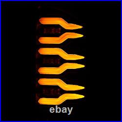 For 07-08 Dodge Ram Alpha Black Clear Lens Luxx Sequential LED Tail Lights Lamps