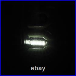 For 07-08 Dodge Ram Alpha Black Clear Lens Luxx Sequential LED Tail Lights Lamps