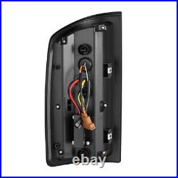 For 07-08 Dodge Ram Alpha Black Clear Lens Luxx Sequential LED Tail Lights Lamps