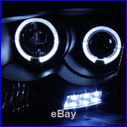 For 07-08 Ram 1500, 07-09 2/3500 Black Halo Pro Headlights + LED Tail Lights
