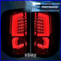 For 07-13 GMC Sierra 1500 2500HD 3500HD LED Brake Tail Lights Lamps Pair Red Len