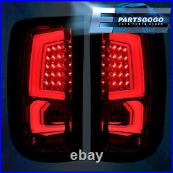 For 07-13 GMC Sierra 1500 2500HD 3500HD LED Brake Tail Lights Lamps Smoked Lens