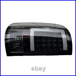 For 07-13 GMC Sierra 1500 2500 3500 HD LED Tube Tail Brake Lights Pair Black