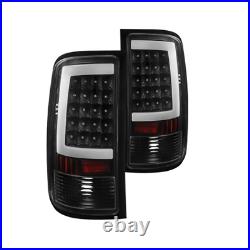 For 07-13 GMC Sierra 1500 2500 3500 HD LED Tube Tail Brake Lights Pair Black