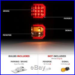 For 07-13 Toyota Tundra Black Smoke Dual LED Neon Tube Brake Light Tail Lamp