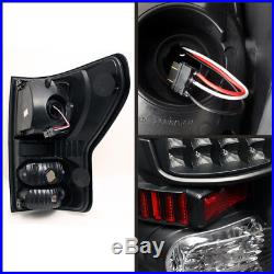 For 07-13 Tundra Black CCFL Halo Projector Headlights + LED Tail Lights