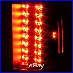 For 07-14 Silverado Black LED-Tube Pro Headlights + LED Tail Lights LED Signal