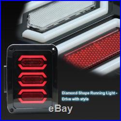 For 07-17 Jeep Wrangler JK LED Tail Light Rear Brake Reverse Turn Signal Lamp