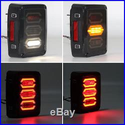For 07-17 Jeep Wrangler JK LED Tail Light Rear Brake Reverse Turn Signal Lamp